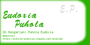 eudoxia puhola business card
